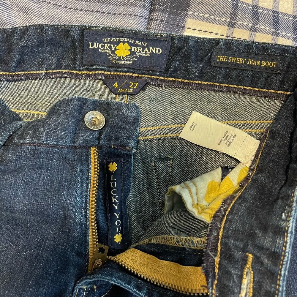 EUC Lucky Brand Sweet Jean Boot Sz 4/27